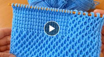 Super Easy Tunisian Knitting krochet baby blanket yelek battaniye canta örgü modeli